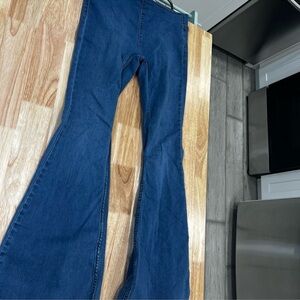 Free People Dark Blue Flare Jeans